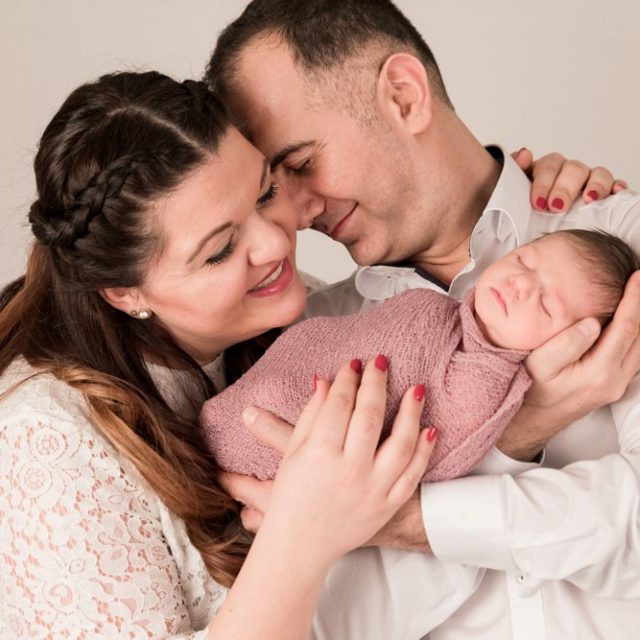 Familienfoto mit Baby