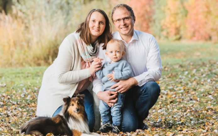 Familienfoto am Finsinger Weiher
