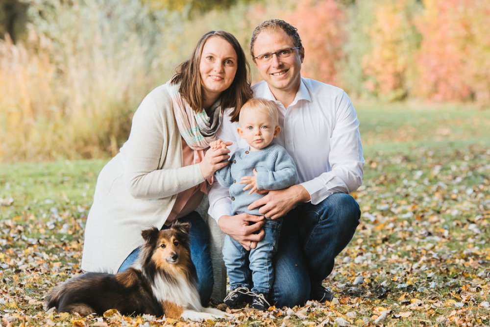 Familienfoto am Finsinger Weiher