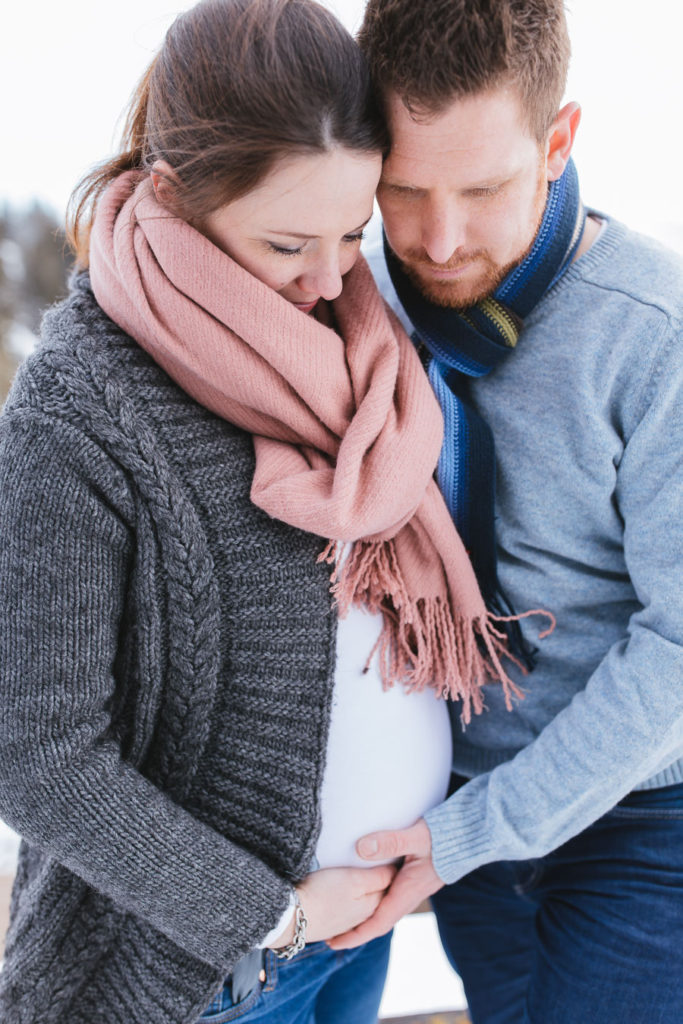 Paarfoto im Portrait im Winter am Wallberg